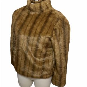MODA International Faux Fur Brown Jacket